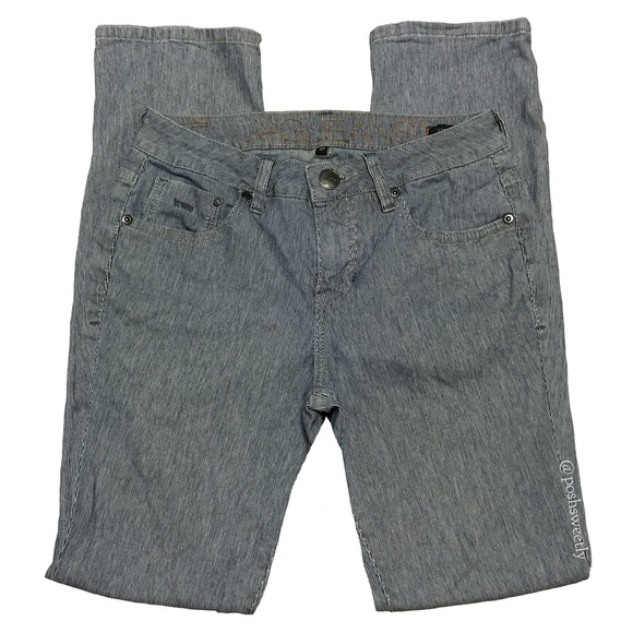 n/a Denim - Stripe Straight Leg Jeggings